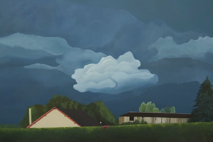 Huis en wolk 170 x 250 acryl op linnen (2010)