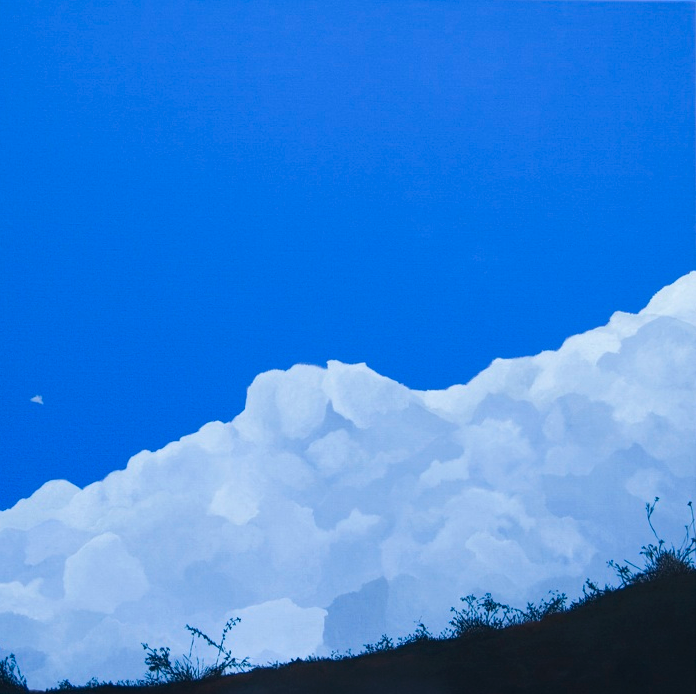 <p><em>Wolkenlucht 1,</em><br />acryl op linnen<br />125 x 125 cm (2010)</p>